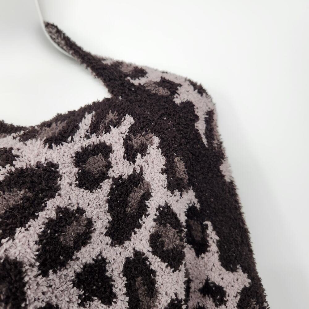 Barefoot Dreams‎ Cozy Chic Plus Gray Leopard Asymmetrical Cape Poncho Women's OS - Picture 6 of 8